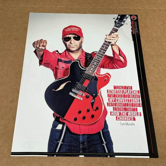 Tom Morello of Rage Against the Machine - Music Print Ad Photo - 2016 - Picture 1 of 1